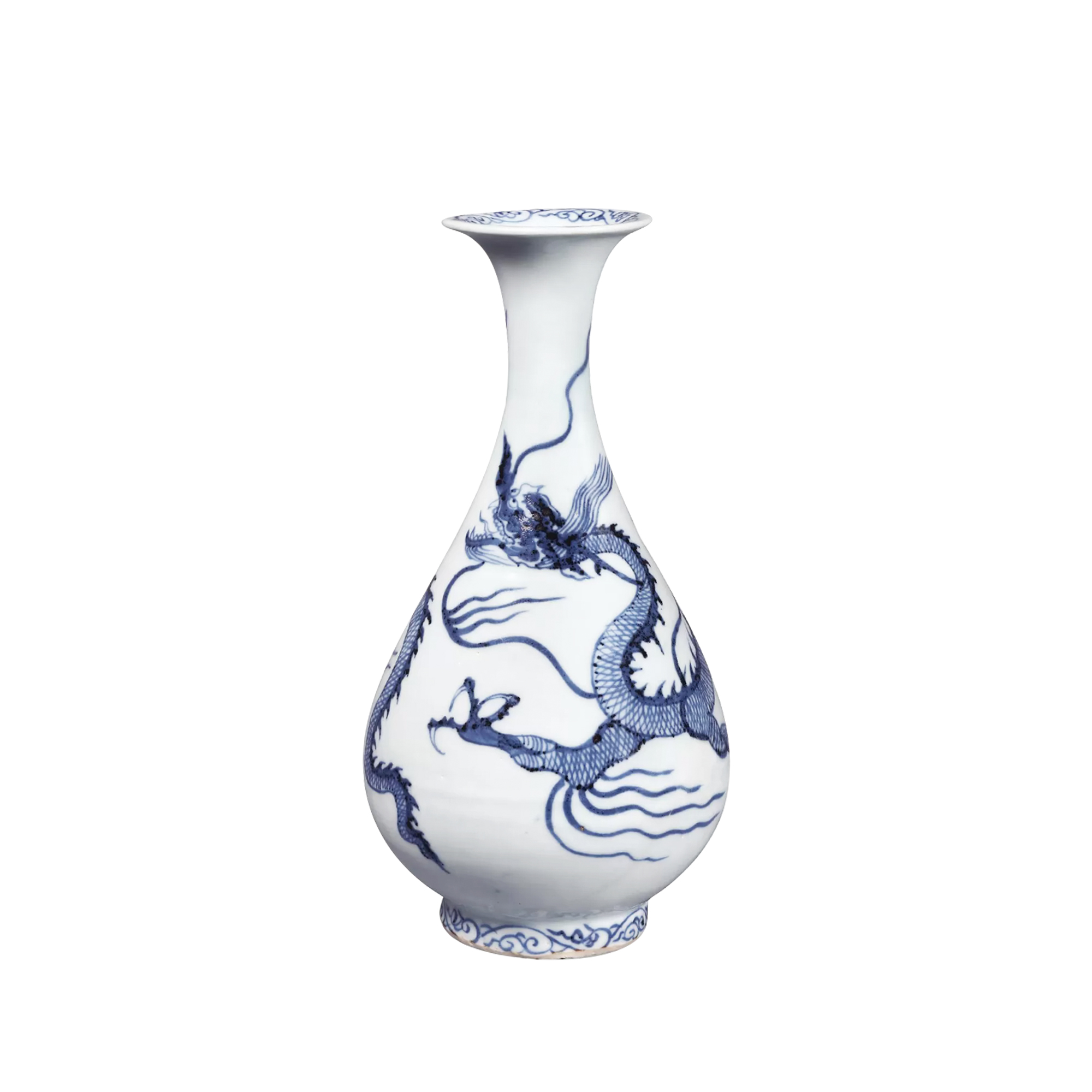 青花雲龍紋玉壺春瓶