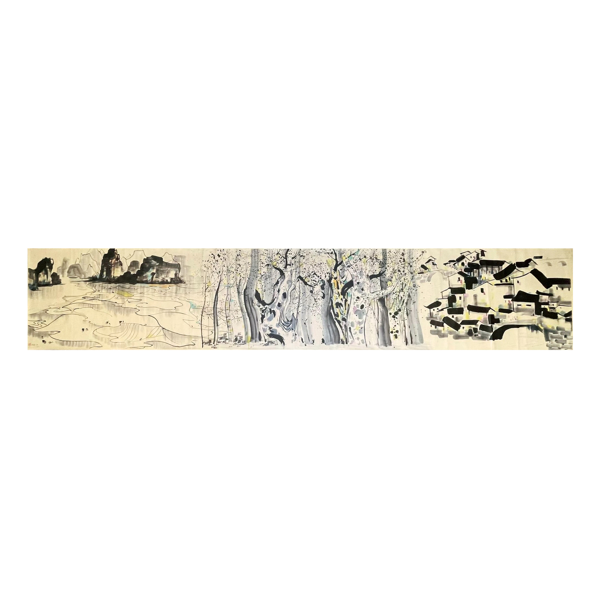 吳冠中 江南水鄉圖
