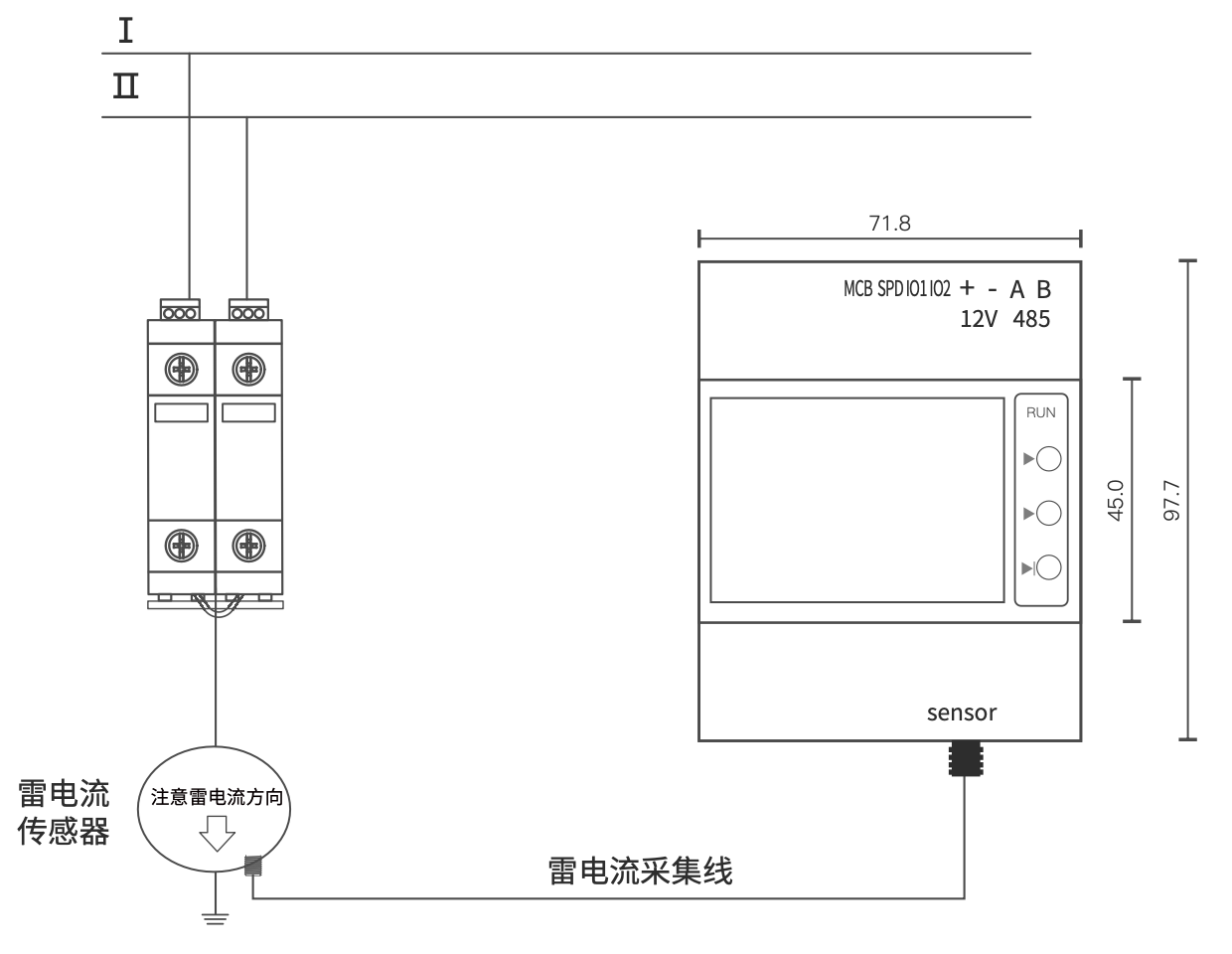 智能雷电流峰值在线监测仪
