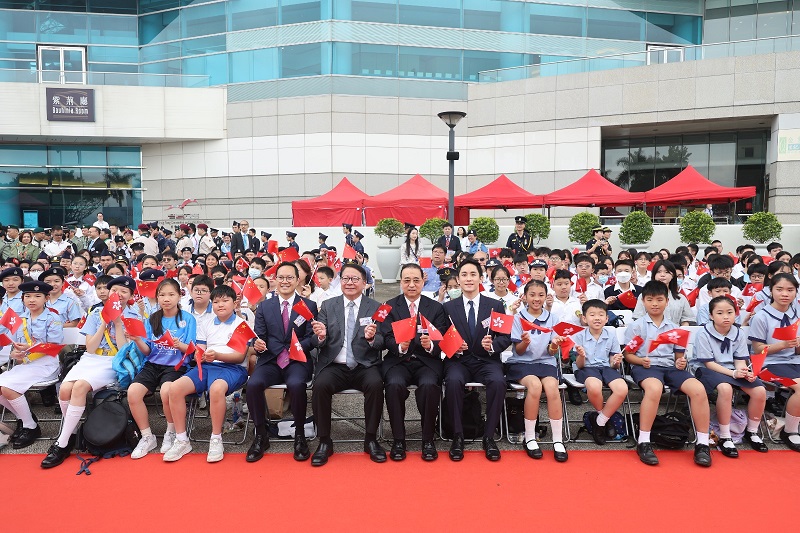 香港在金紫荆广场举办五四升旗礼活动。主办方供图