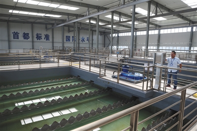 北京通州水厂运行 23万人喝“南水”
