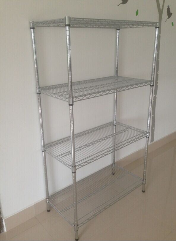 Chrome wire shelving