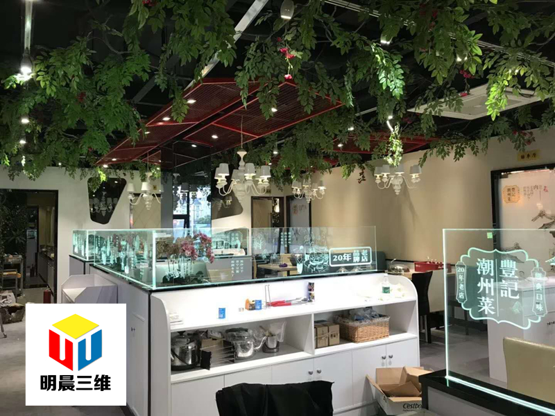 激光内雕发光玻璃 店铺装修