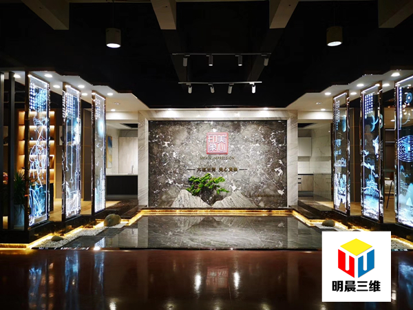 激光内雕玻璃 重庆美心印象展厅