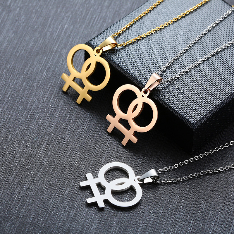 MECYLIFE Sexual Symbol LGTB Necklace Jewelry