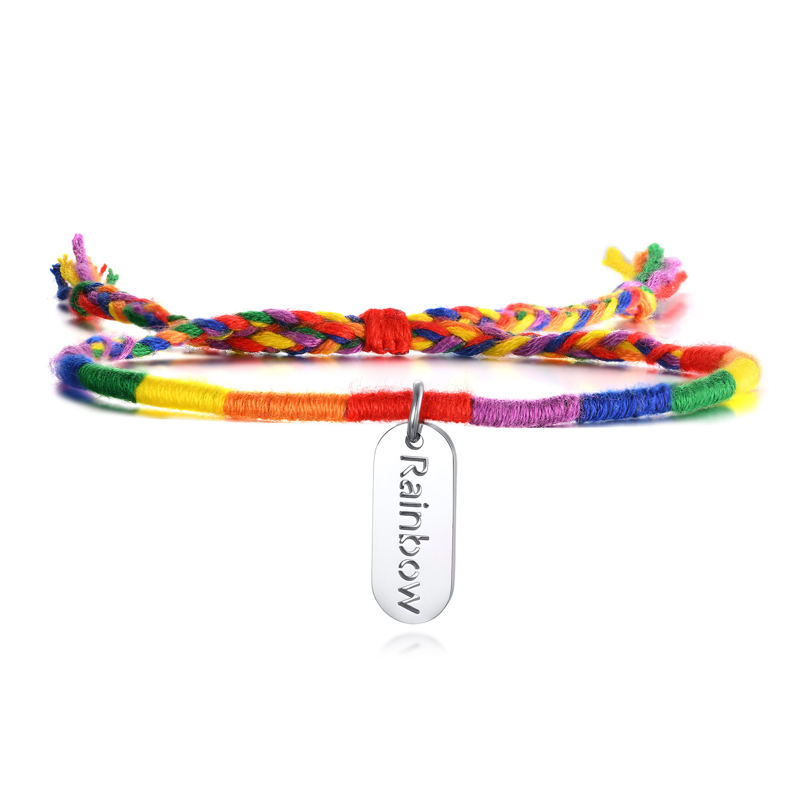MECYLIFE Friendship Bracelet Braided Rainbow Rope LGTB Bracelet