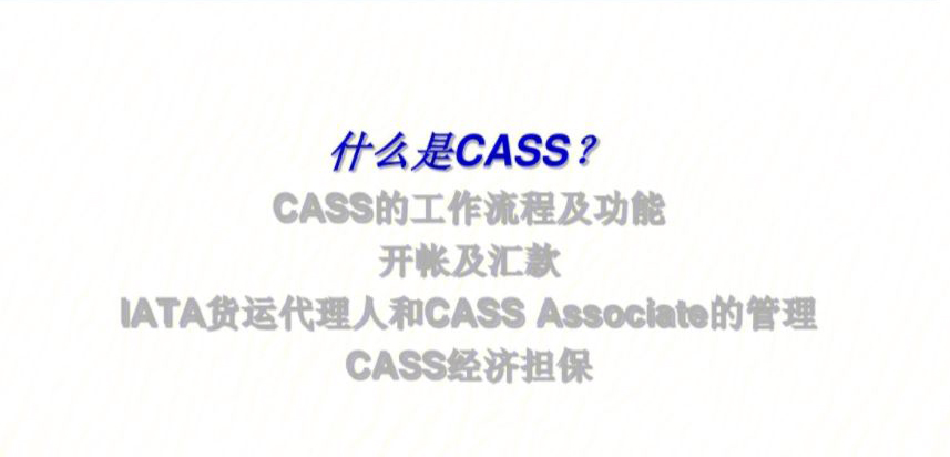 国际航协CASS资质 国际航协CASS资质