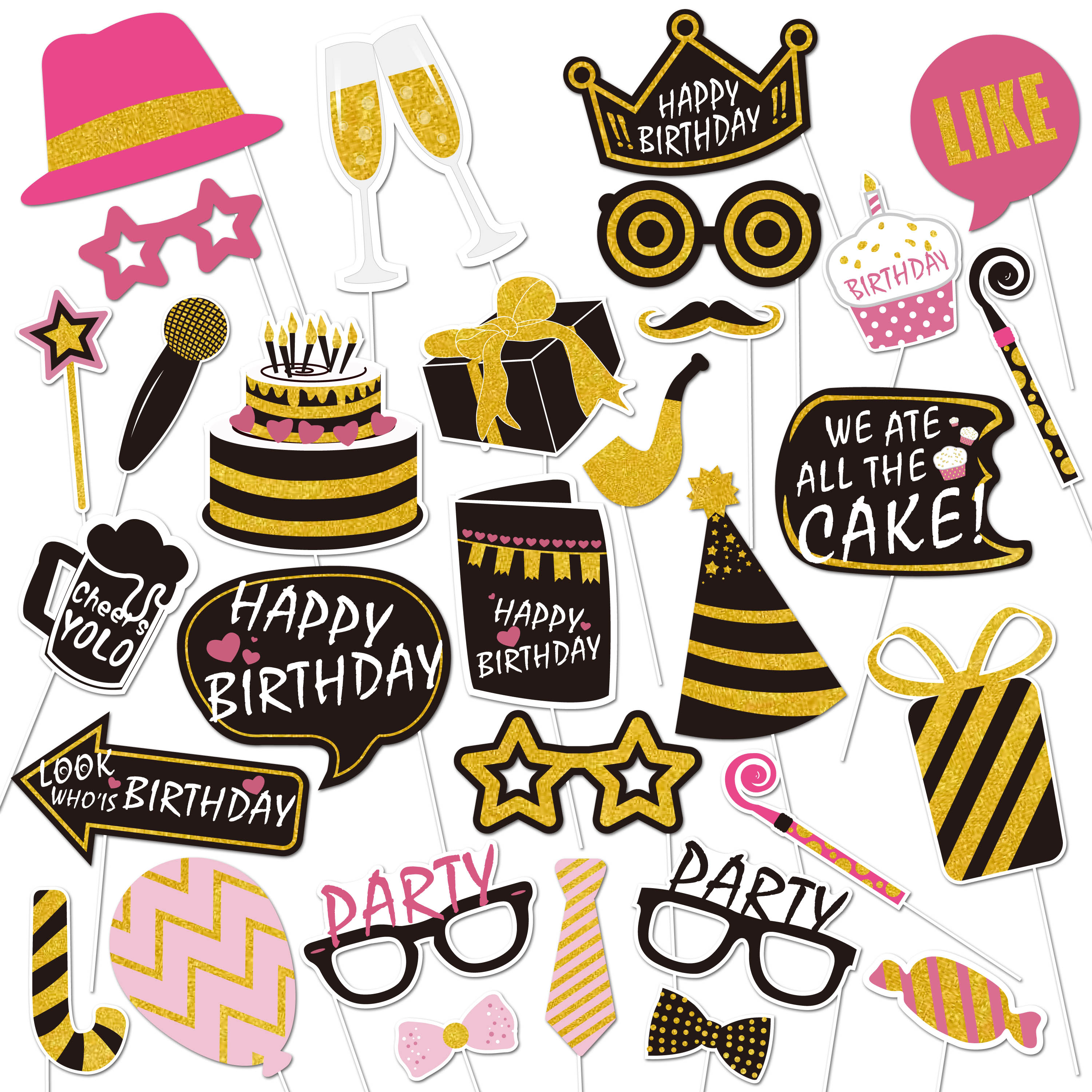 Birthday photo props