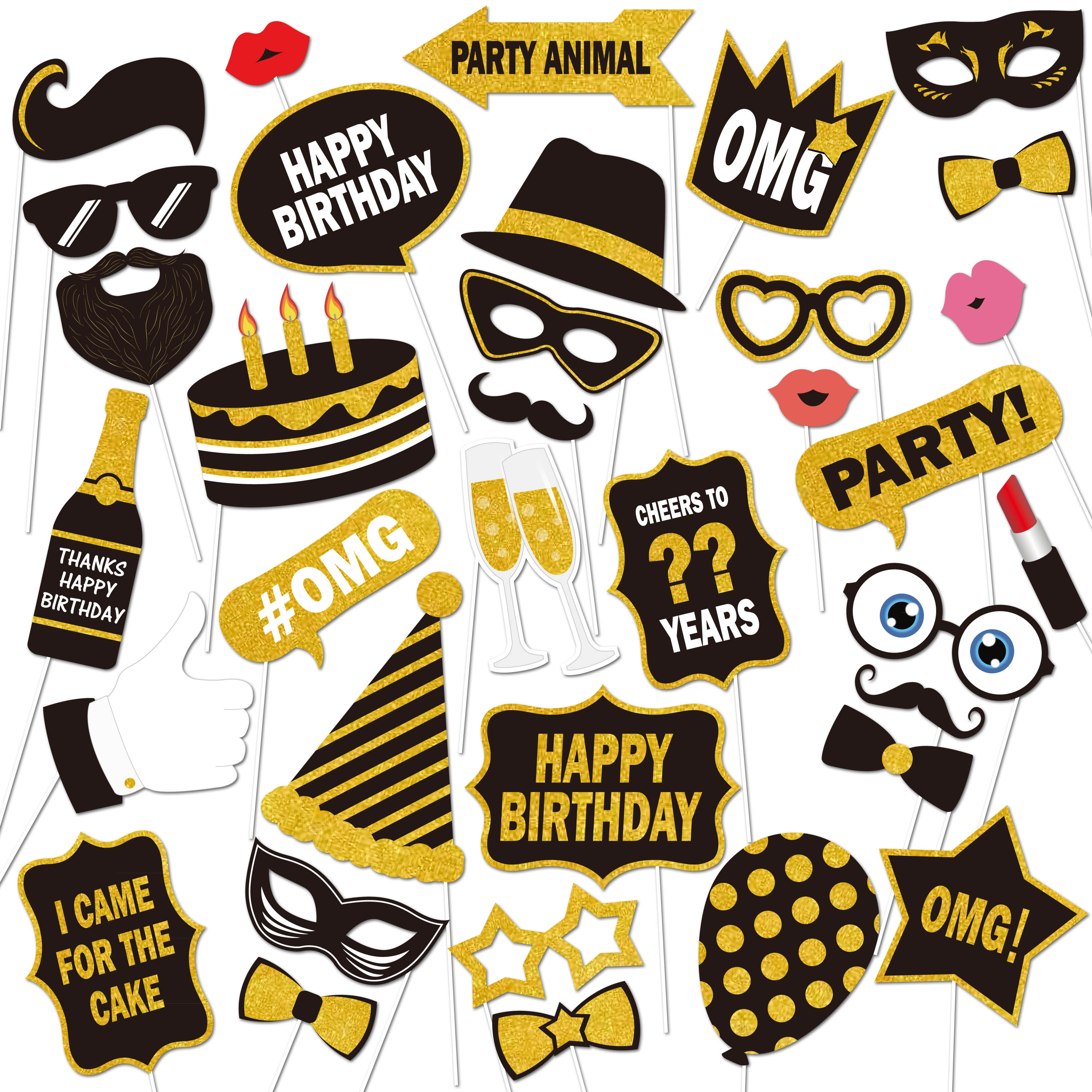 Birthday photo props