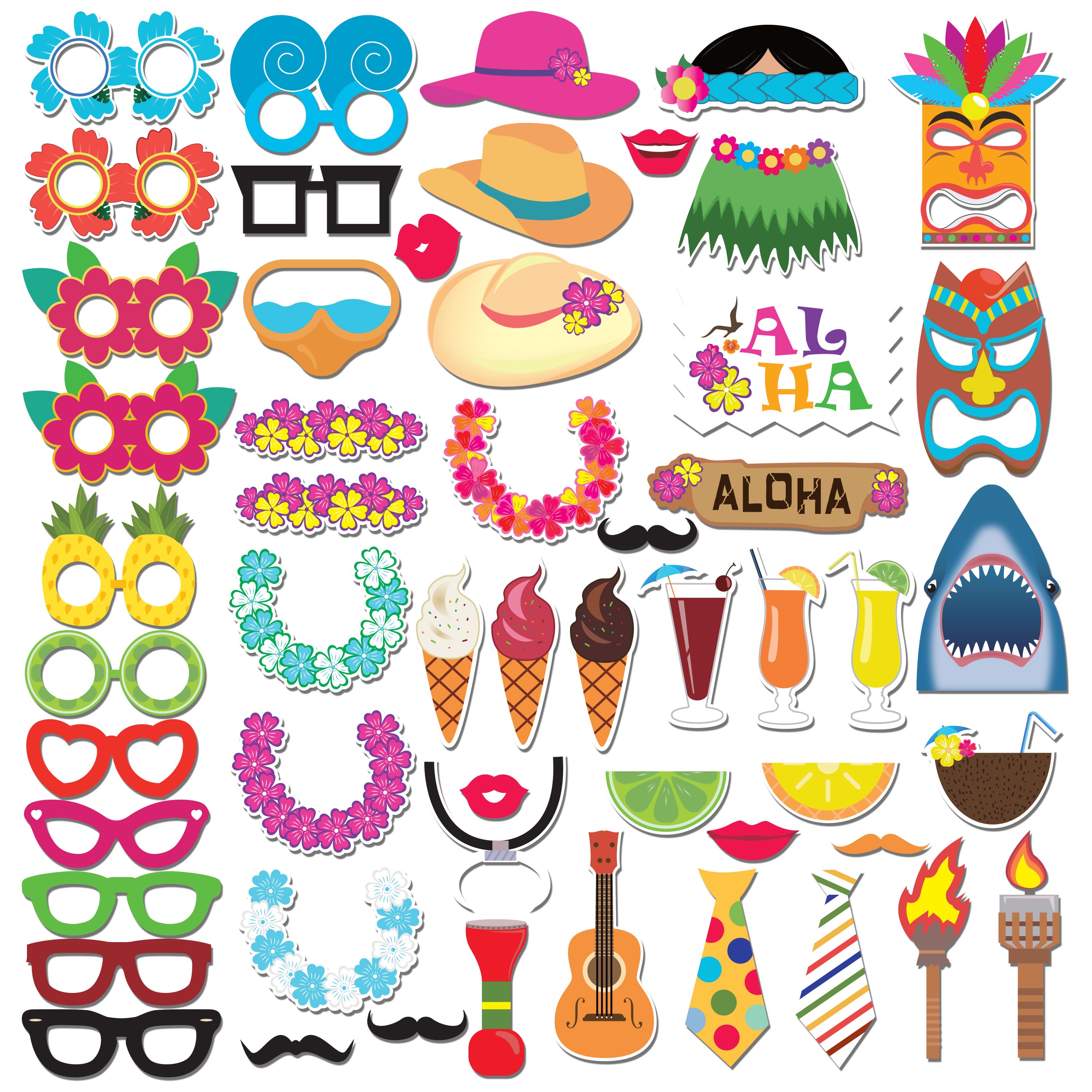 Summer party photo props.