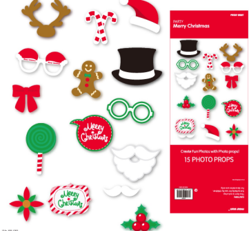 15PCS Photo Booth Props For Christmas Party Favors