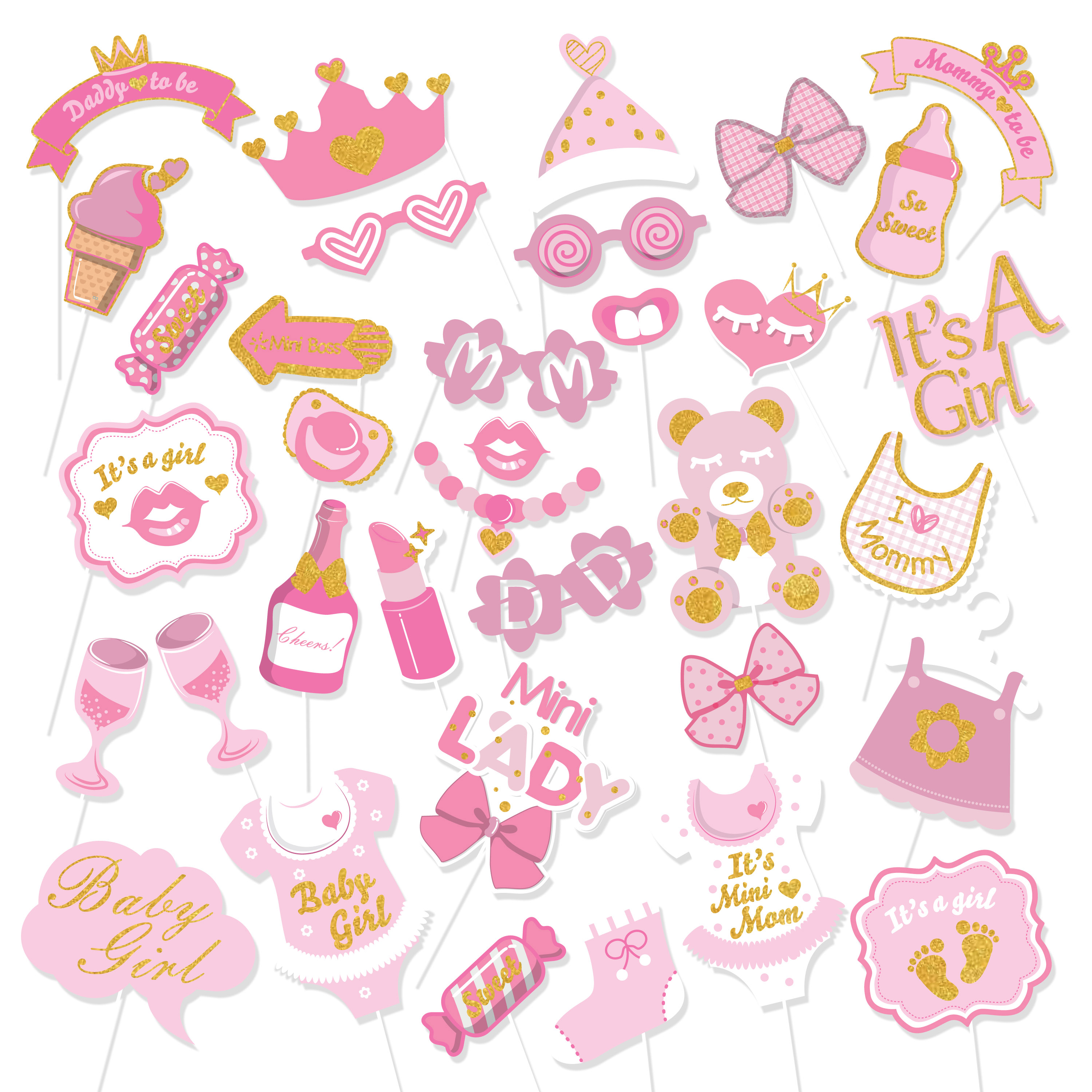 baby shower Photo Booth Props