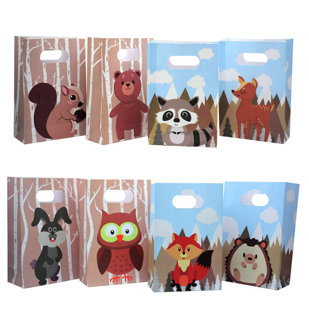 Forest animal themed paper bag