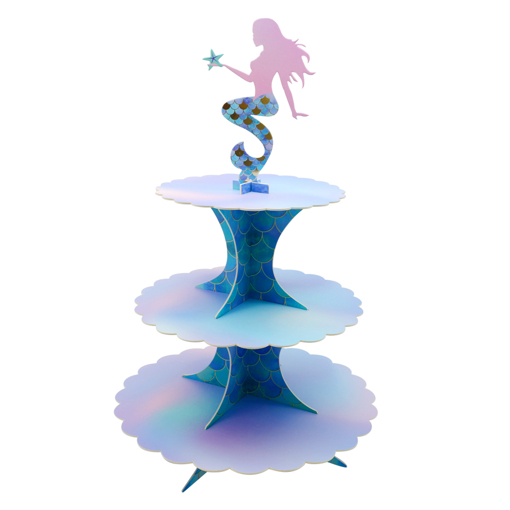 Mermaid theme golden cake holder