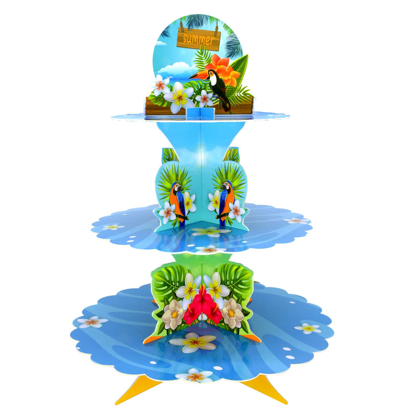 Hawaiian themed cake stand