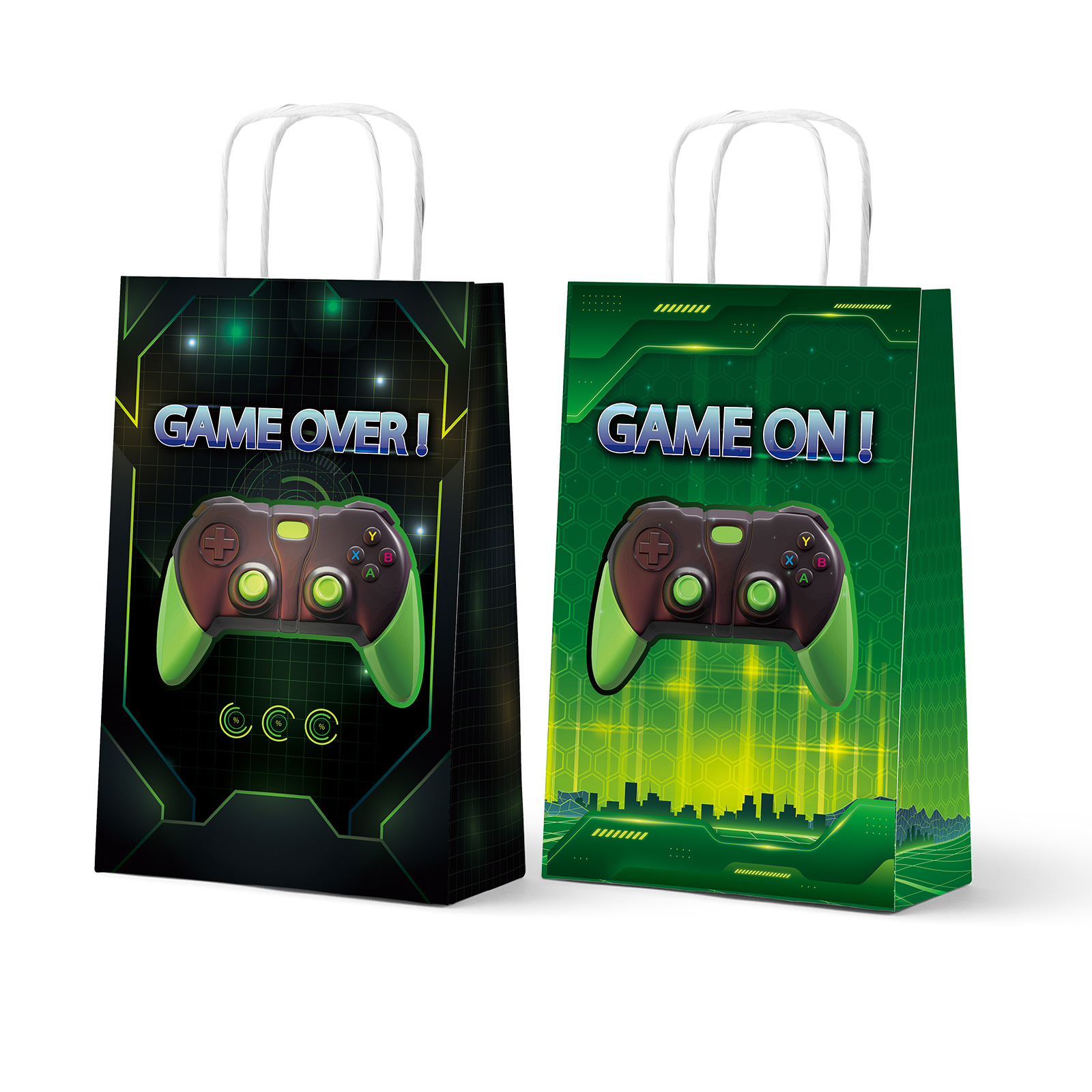game themed paper bag
