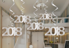 2018 Foil Board Swirl Hanging Decoration