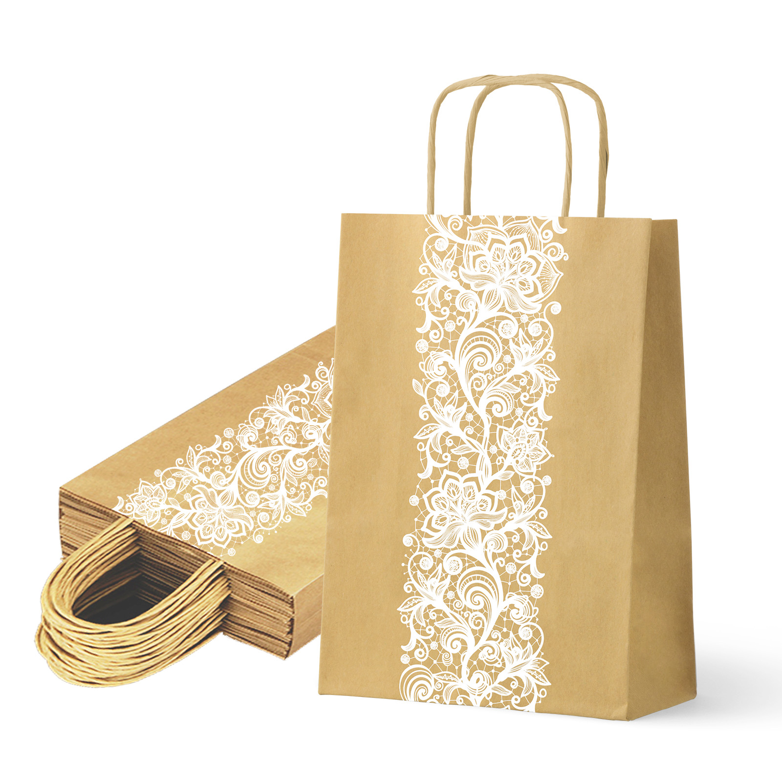 lace pattern paper bag
