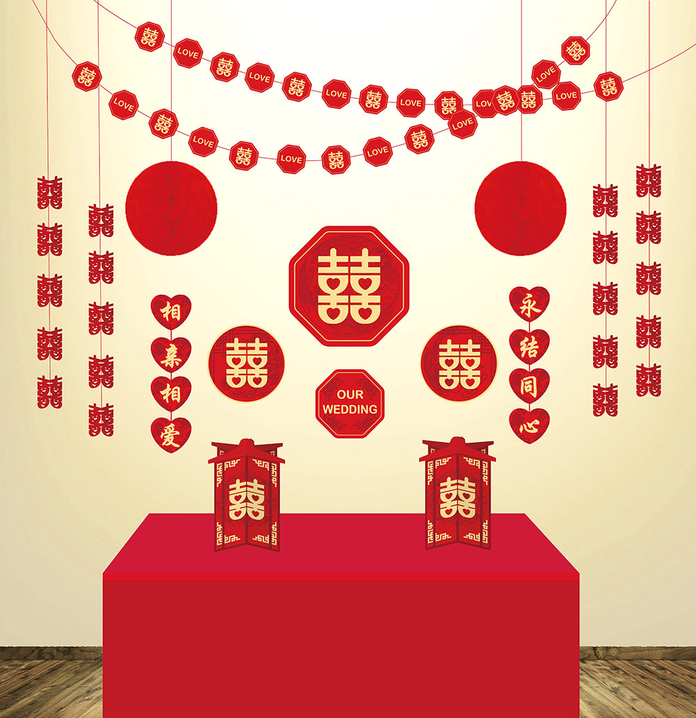Chinese Style Wedding Party Decorating Kit