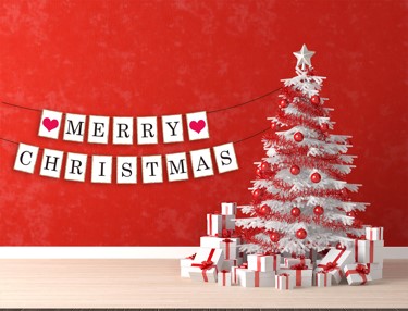 MERRY CHRISTMAS letter banner