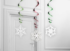 Christmas Snowflake Swirl Hanging Decoration
