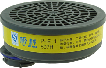 607H  P-E-1 二氧化硫和其他酸性气体或蒸汽滤毒盒