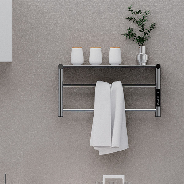 Electric heated towel rack