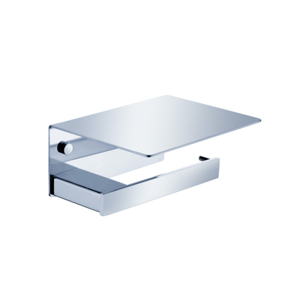 Roll holder with shelf