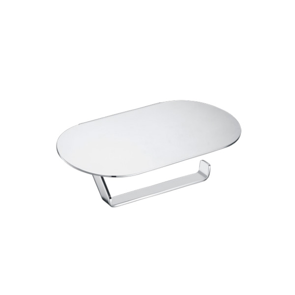 Roll holder with shelf