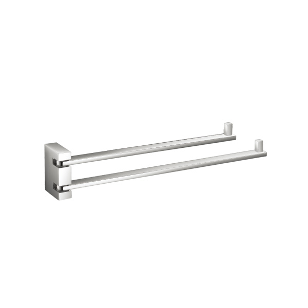 Double swivel towel bar