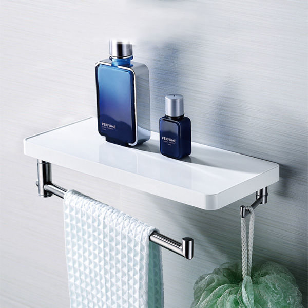 Shelf with towel ring & hook