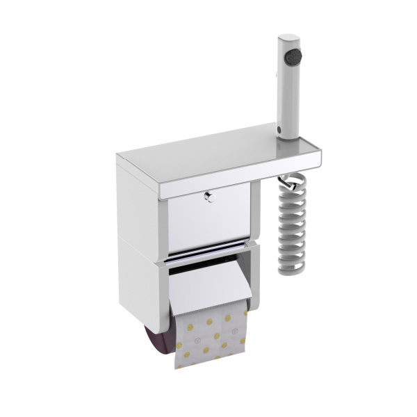 Roll holder with spray holder