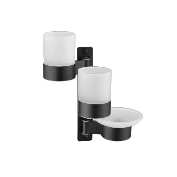 Double tumbler holder & Soap dish