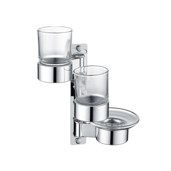 Double tumbler holder & Soap dish