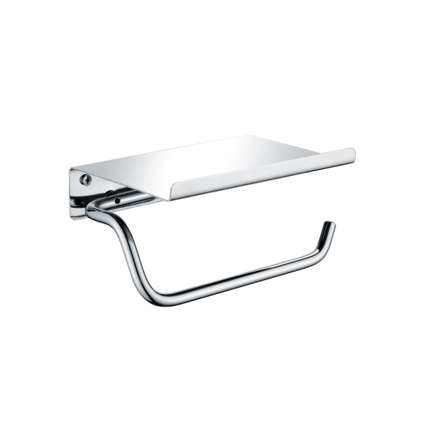 Roll holder with shelf