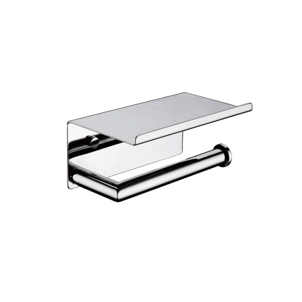 Roll holder with shelf