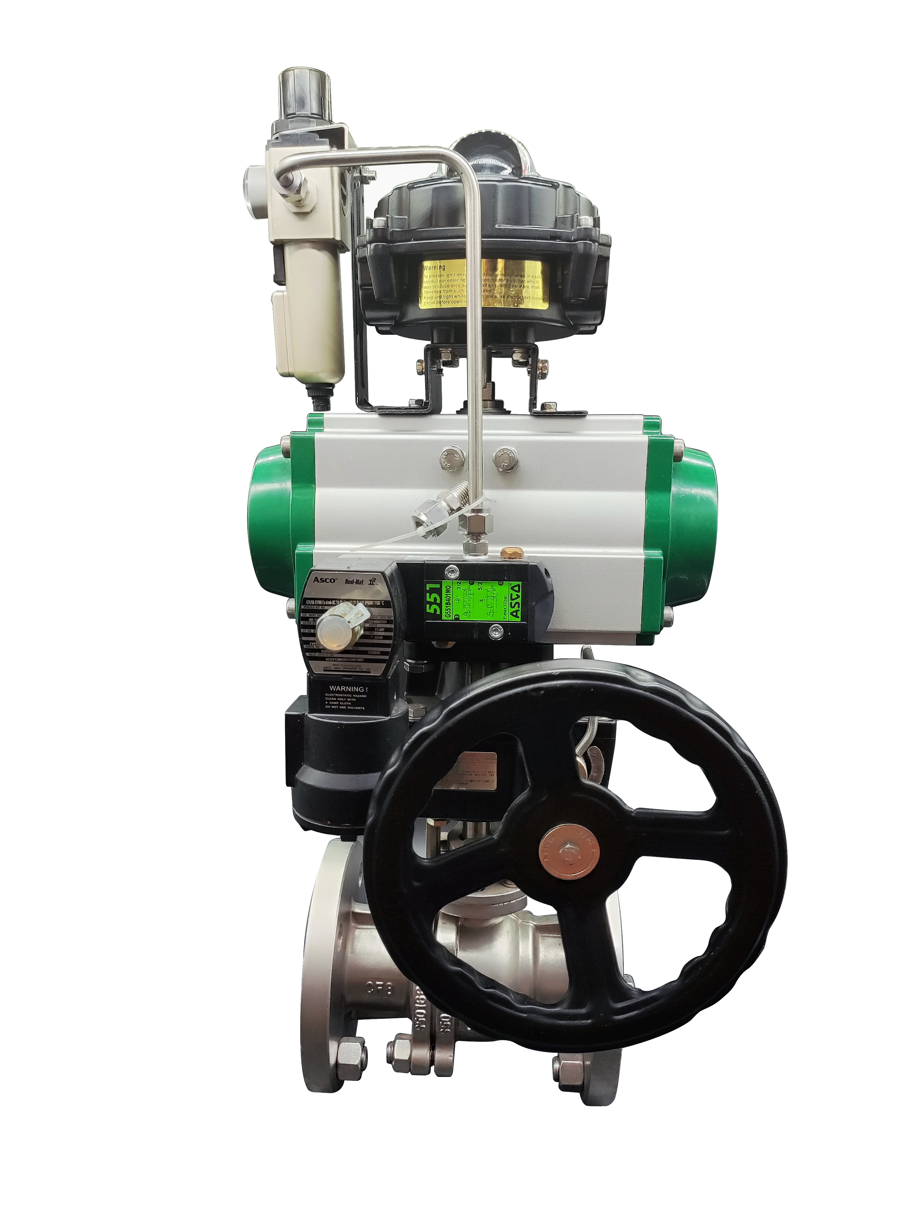 气动球阀带手轮