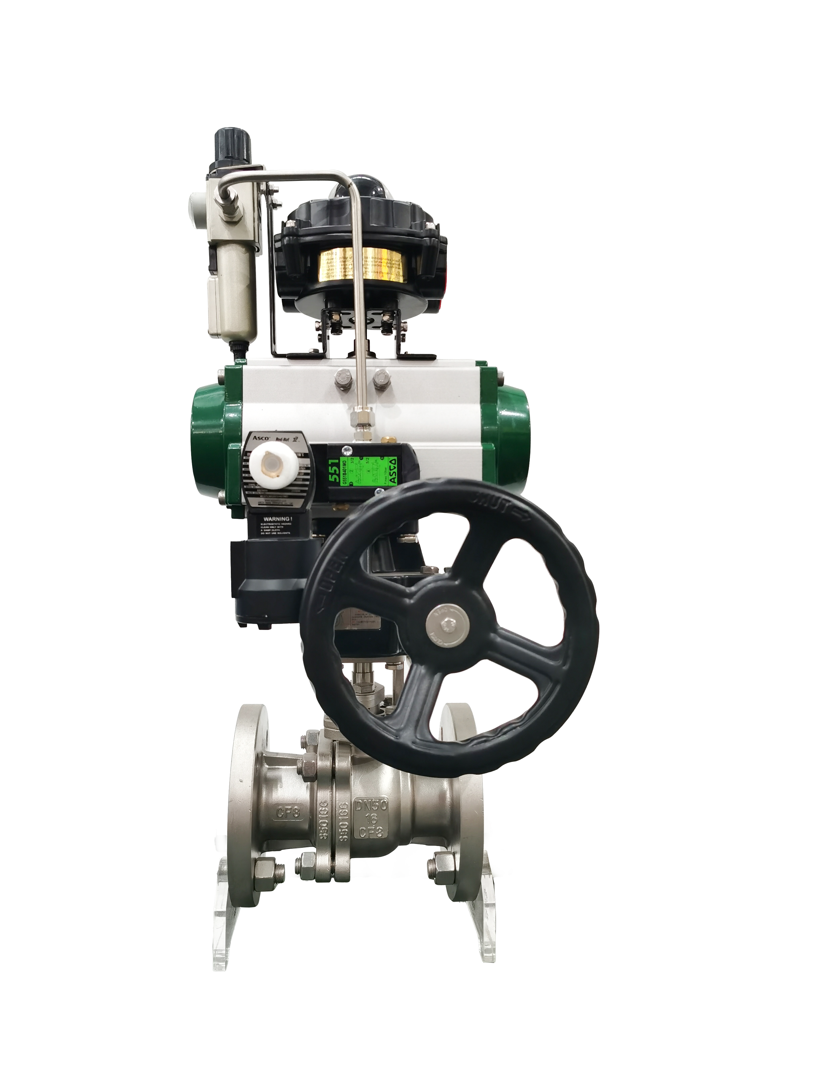 气动球阀带手轮