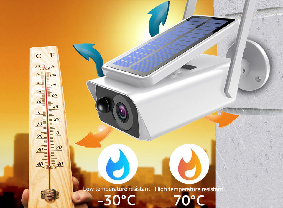 ICSEE APP 3MP WiFi Solar Bullet Camera Power bullet Solar Wifi Night Vision Bullet Camera