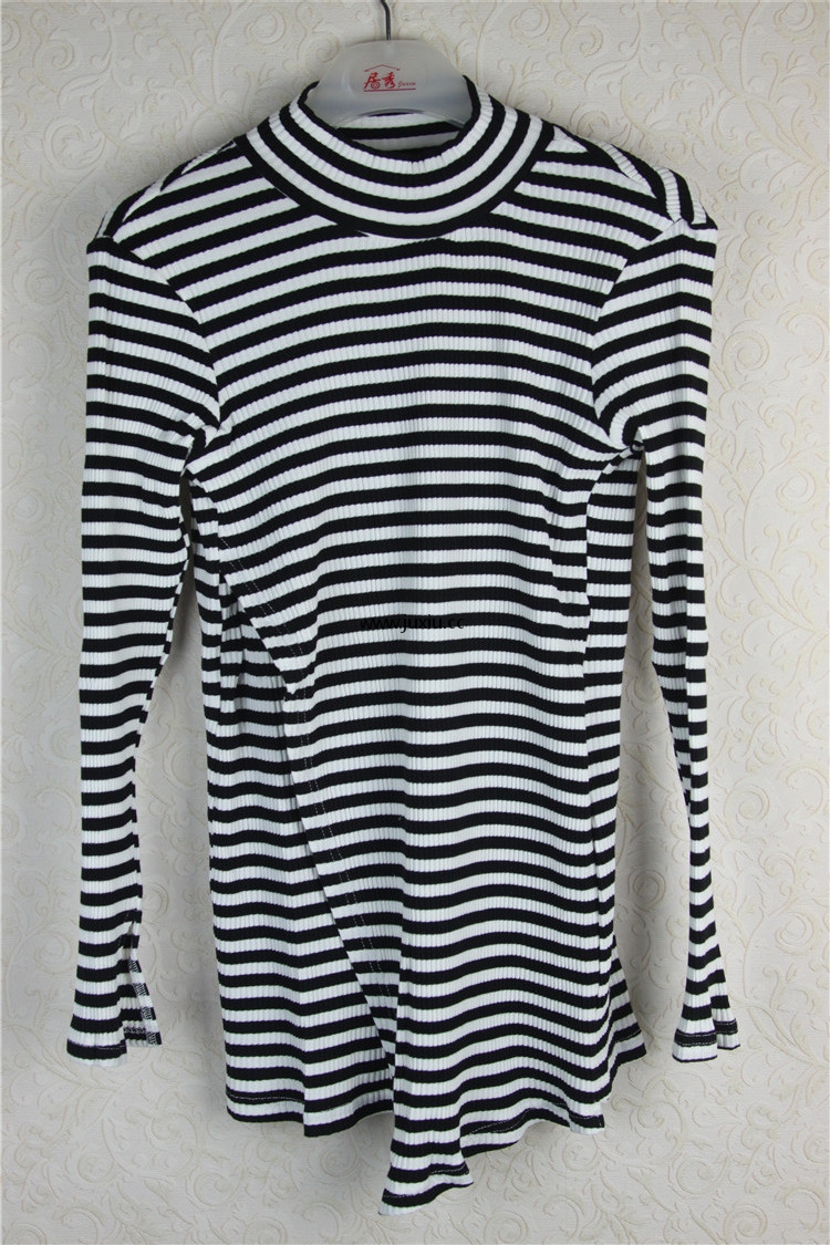 38W8731617[38周]哺乳针织条纹上衣