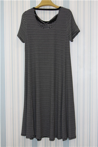 LS69202	[爱宝]条纹修身哺乳连衣裙