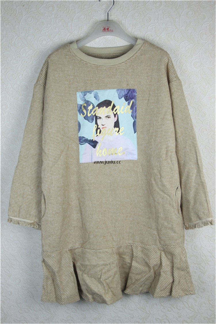 XF83CQ211拼出完美格子连衣裙