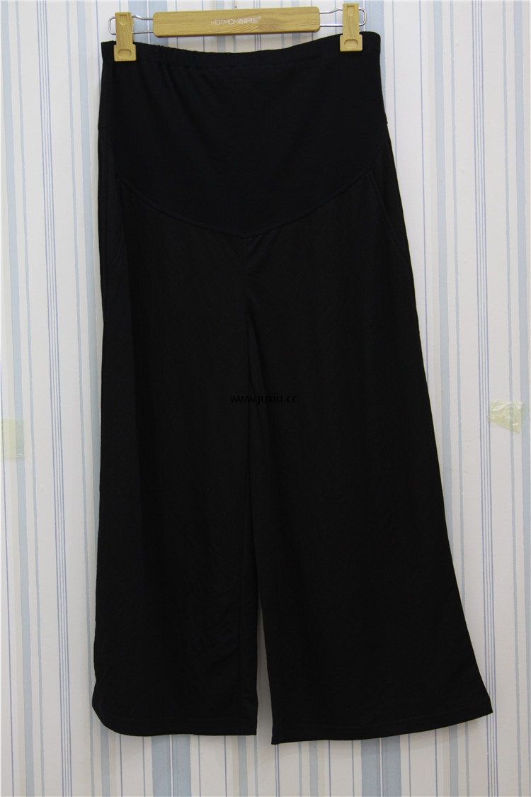 AMLS28300爱宝素面棉麻直筒八分裤