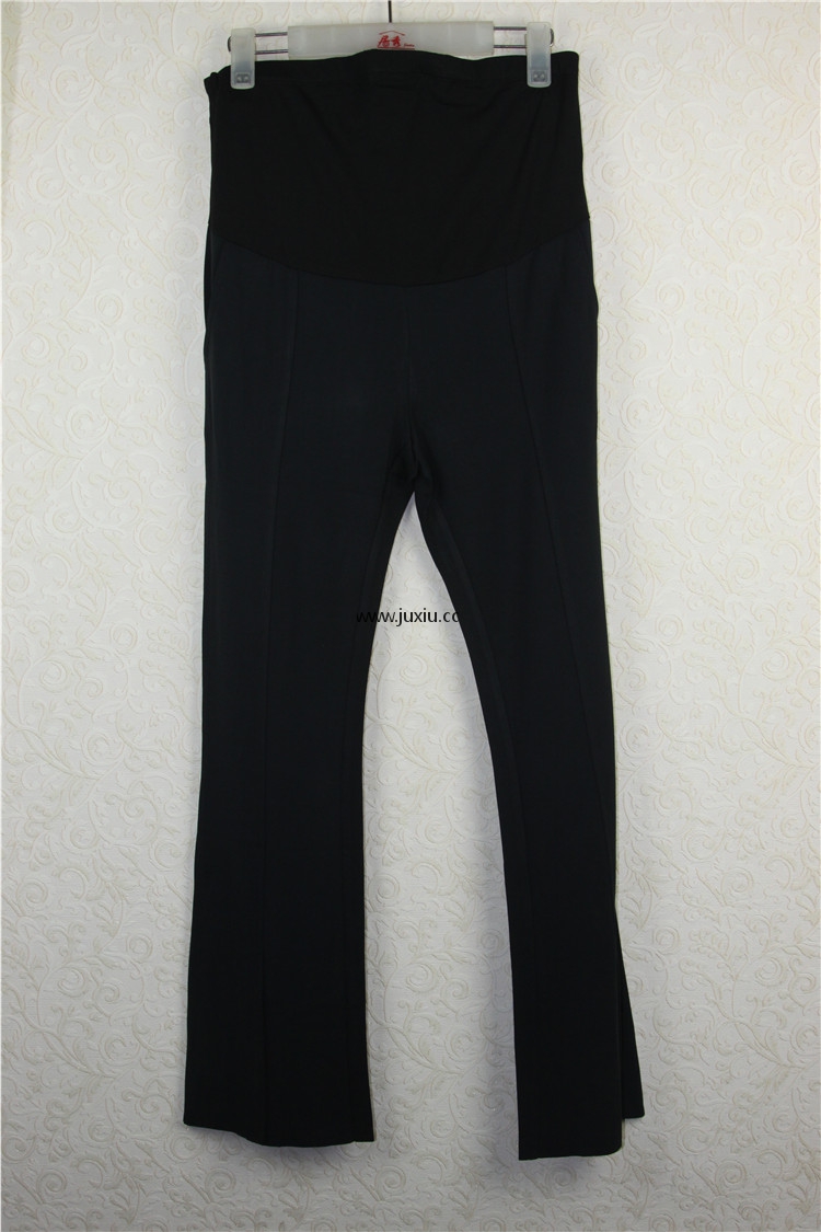 127308A1602301君心休闲交口开衩针织阔腿裤