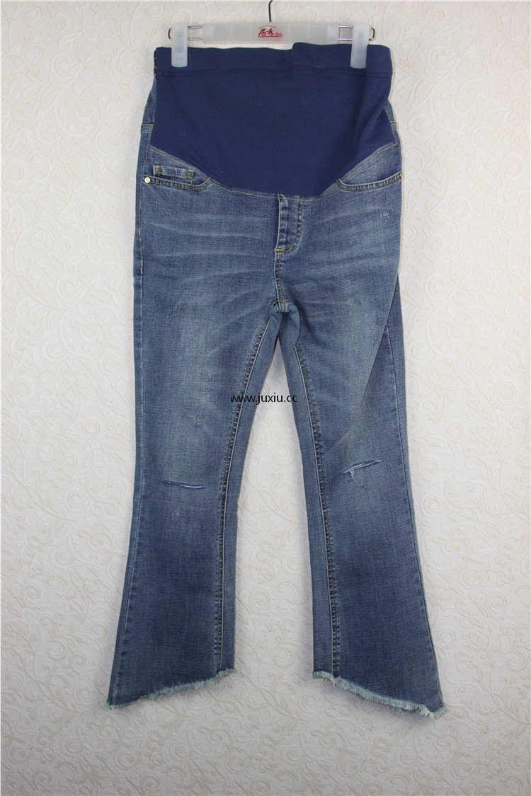 38W873276438周不规则破洞牛仔裤