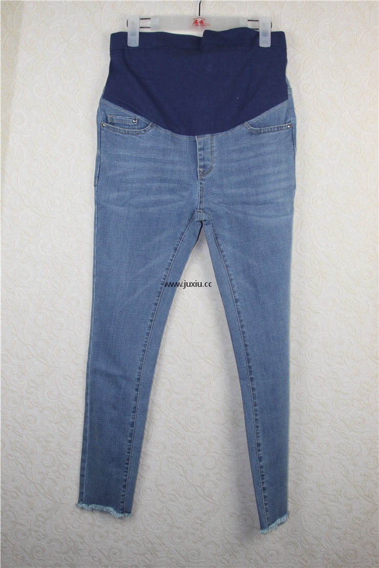 38W8732890[38周]毛边小脚绣花牛仔裤