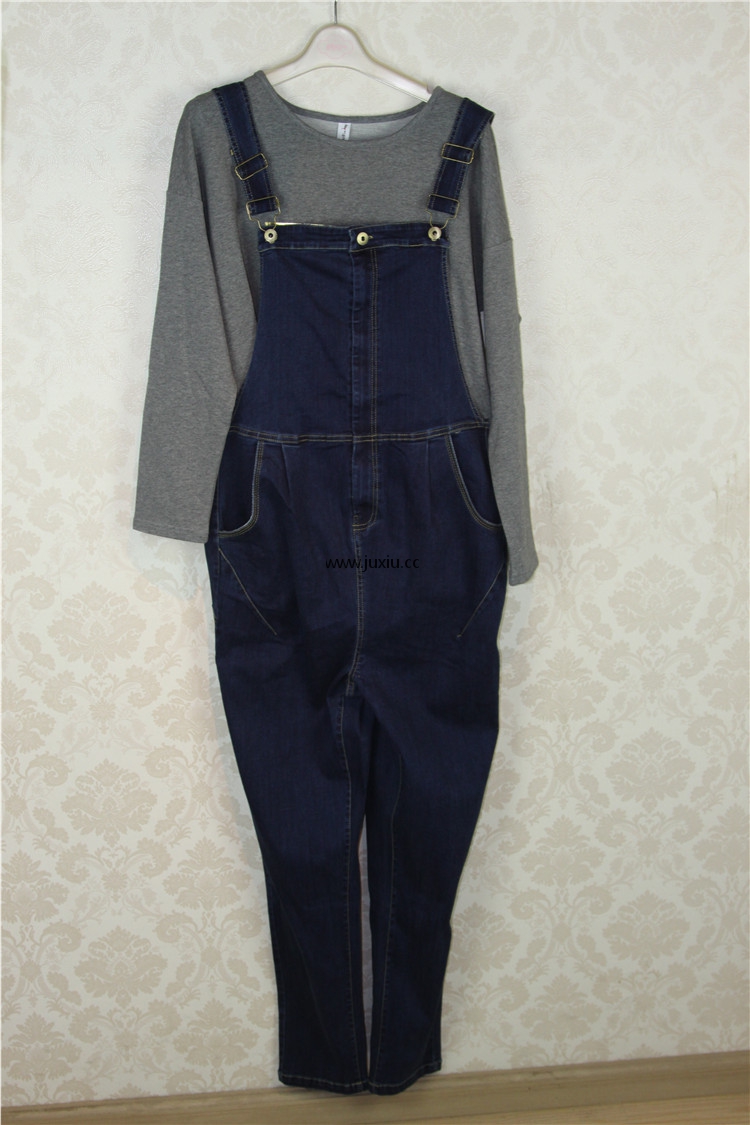 AMLW47863	[爱宝]前开拉链牛仔背带裤