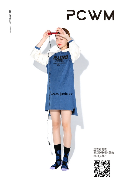 81C16636	[拼出完美]连衣裙毛衣