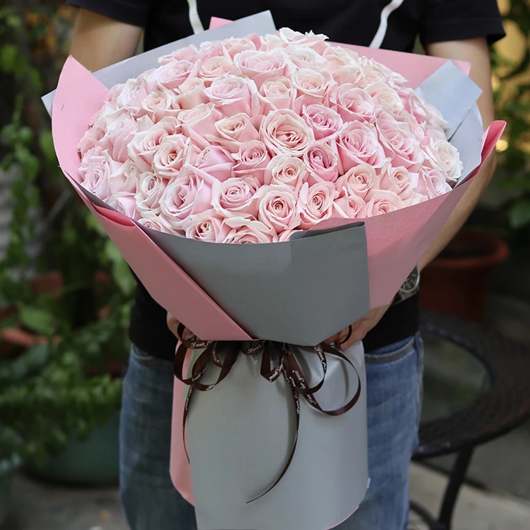 情有独钟/99朵粉色玫瑰花精美