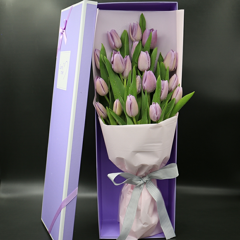 蕙质兰心-19朵紫色郁金香精美